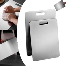 Stainless steel cutting board double-sided easy to clean suitable for kitchen