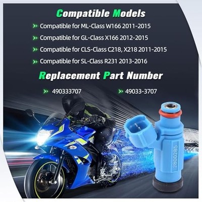 490333707 49033-3707 4Pcs Fuel Injectors Compatible for Kawasaki