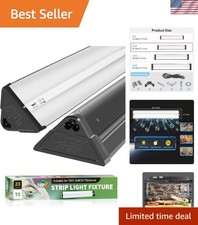 T5 Reptile Light Fixture Combo Kit 24W New Upgrade, UVB Reptile Light Fixture...