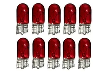 Eurowagens W5W Bulb x10 Halogen 12V Rear Light Red W2.1x9.5d