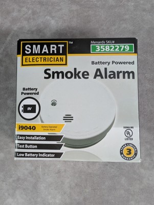 Smart Electrician Battery Powered Smoke Alarm - i9040 3582279
