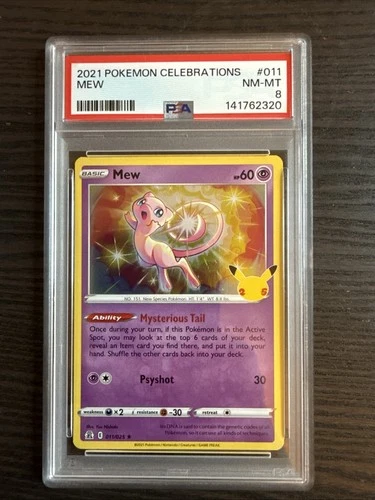 Mew 011/025 Holo 2021 Pokemon Celebrations PSA 8 NM-MT