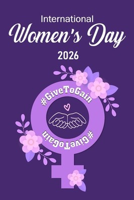 International Women s Day 2026 Give To Gain: Floral Lined Notebook for Notes and
