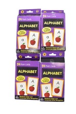 4 Sets Carson Dellosa Alphabet 54 Flash Cards Ages 4-7 Purple Brighter Child Set