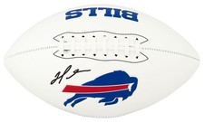Damar Hamlin Signed Buffalo Bills Logo Franklin White Football  - (SCHWARTZ COA)
