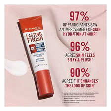 Rimmel London Lasting Finish 48HR Primer Rimpolpante Viso con Idratazione Boost Nuovo