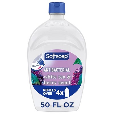 Softsoap Antibacterial Hand Soap Refill, White Tea & Berry Scent, 50 fl oz