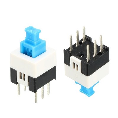 40 pcs 7 x 7 mm PCB Tact Taktile Push Button Switch selbst Lock 6-Pin DIP
