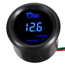 Car 2" 52mm Digital Volt Voltage Gauge Blue