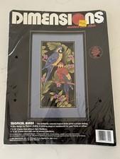 Dimensions TROPICAL BIRDS Counted Cross Stitch Kit 1992 NEW IN PACKAGE