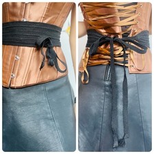 Antique Victorian Mourning Sash Gothic Historical Belt   Black Mourning Attire