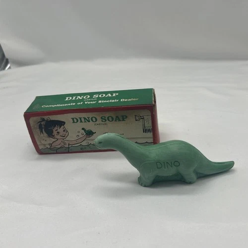 Sinclair Dino Soap Gas Station Automotive Original Box Unused Vintage 1960s Chip
