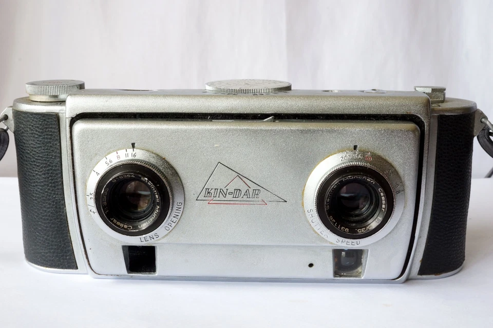Cámara estéreo Kin-Dar 35 mm Steinheil Munchen Cassar 35 mm f/3,5 lente con manual Foto 3 de 4