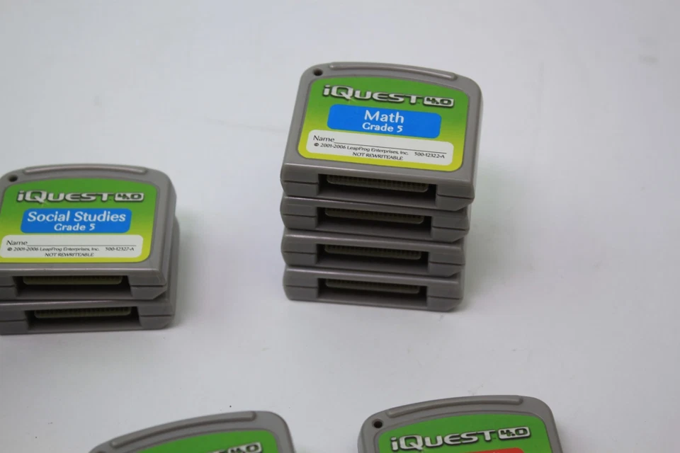 Lot of 15 Leapfrog iQuest 4.0 Cartridges Math, Science, & Social Studies - Image 4 of 4
