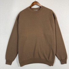 Lee Sweatshirt Mens XL Brown Heavyweight Crewneck Made USA Vintage