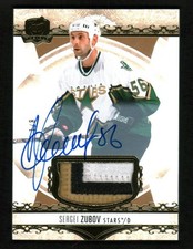 2022-23 Upper Deck The Cup Gold #45 Sergei Zubov Jersey Auto /8 (409308)