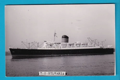 Original PC Size Real Photo  Cunard Line   T.S.  SYLVANIA