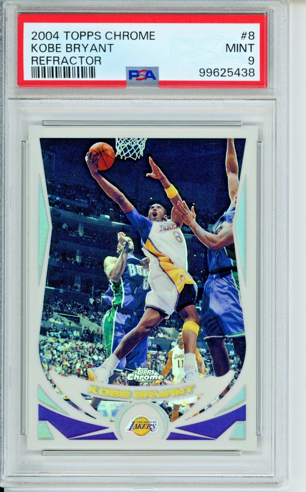 2004 Topps Chrome Kobe Bryant Refractor #8 Lakers PSA 9