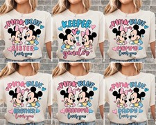 Pink or Blue Mickey Minnie Baby Unisex Custom Hoodie Tshirt Men Women N905