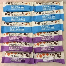 💕12 Total Nutrisystem 6 Chewy Trail Mix Bars 6 Chocolate Caramel Bars LAST ONES
