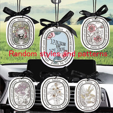 6Pcs Air Freshener Car Perfume Natural Scented Paper Auto Hanging Decoration Fra
