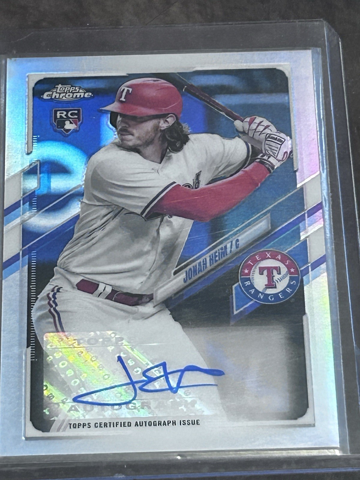 2021 Topps Chrome Update Jonah Heim RC AUTO Refractor.   Texas Rangers  CUSA-JHE