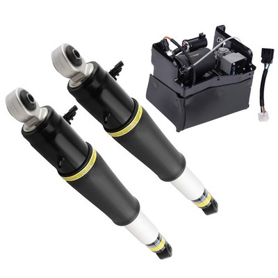 Pair Rear Air Shock Struts & Compressor 84176675 for Chevrolet Tahoe 5.3L 15-17