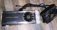 Used EVGA GEFORCE GTX 1080 FTW Hybrid Gaming Graphics Card. No box.