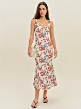 EXCELLENT CONDITION | Reformation Laine Dress | Color: Strawberry Jam | Size: 6