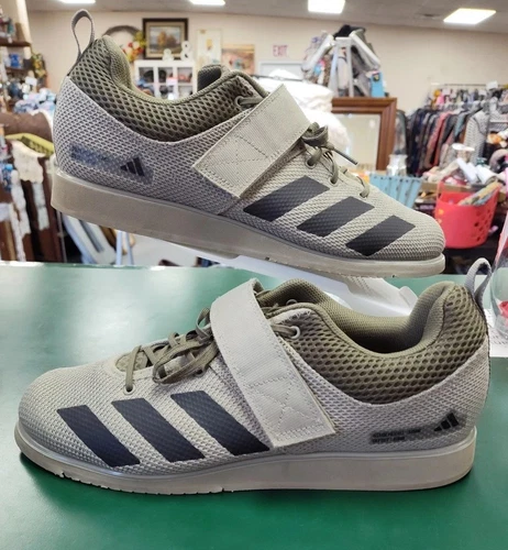 Adidas Powerlift 5 scarpe sollevamento pesi palestra scarpe da ginnastica oliva nero uomo fitness 11 5