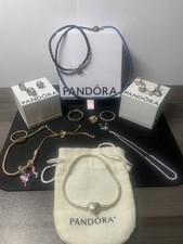 Lot Of Pandora Necklace, Bracelets, Rings, Charms .925, Disney
