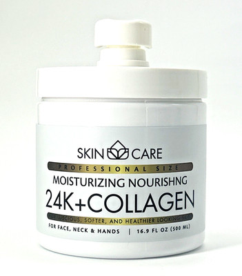 SkinCare Professional Size 24K+ Collagen 3-in-1 Cream 16.9oz Face Neck Hands