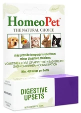 Digestive Upsets 15 ml By HomeoPet Natural Solution For Dogs, Cats, Rabbits New