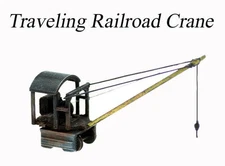 Railroad operations CRANE car load and unload freight Built up HO Model 1/87