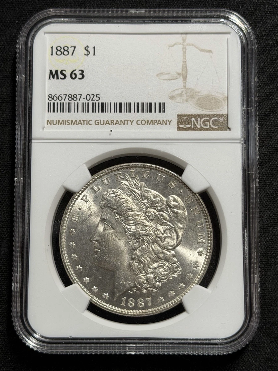 MS 63 Graded 1887 Year Morgan US Dollars (1878-1921) for sale | eBay