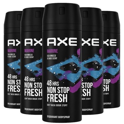 AXE Marine 48-Hour Fresh Deodorant Body Spray Fragrance for Men 150ml - 6 Pack