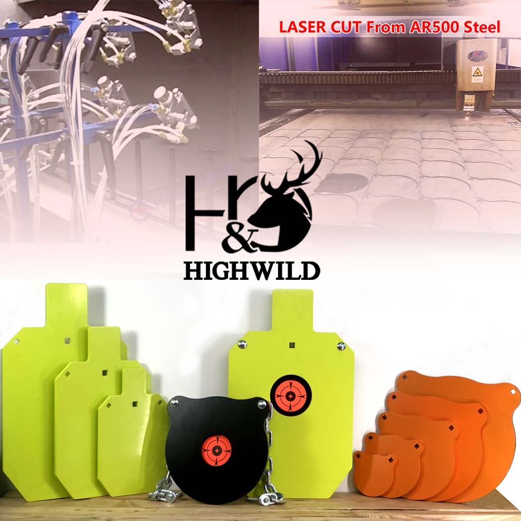 Highwild AR500 Steel Target Stand System -10"x3/8" Gong with 2x4 Stand Mount Kit