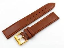 REAL BROWN LEATHER STRAP SIZE 18/16 GREAT QUALITY GIFT IDEA NEW
