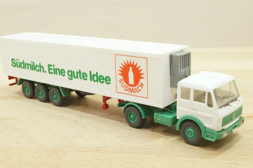 WIKING 543 Autocarro MB 1626 Autoarticolato " Latte Sud Uno Buono Idee " Bp - Immagine 2 di 4