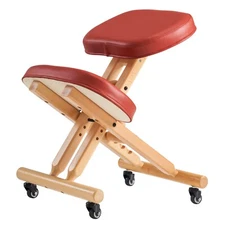 Master Massage Ergonomic Wooden Foldable Kneeling Chair for Office