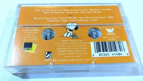 (3) SNOOPY'S CLASSICS ON TOYS CASSETTE TAPES 1995 JAZZ BEATLES NUTCRACKER WARNER - Picture 6 of 10