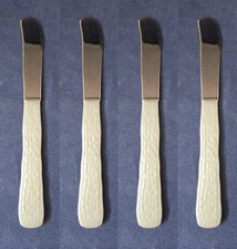 SET OF FOUR - Oneida Stainless MORAINE Flat-Handle Butter Spreaders * USA