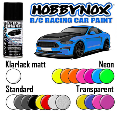 Hobbynox Lexanfarbe Sprühlack Polycarbonatlack 150ml Car Paint R/C Racing Color