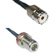 RFC195 SO239 UHF Female to N FEMALE BULKHEAD Coax RF Cable USA-Ship Lot