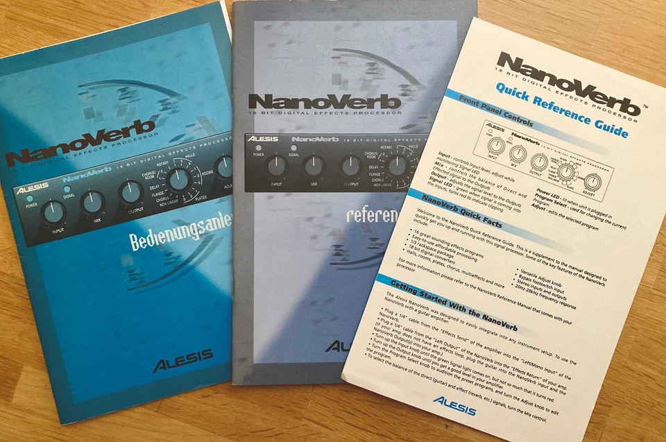 Alesis NanoVerb Bedienungsanleitung