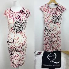 Alexander McQueen MCQ Dress Bodycon Stretch M Meduim UK 8 - 10 Vgc Sleeveless