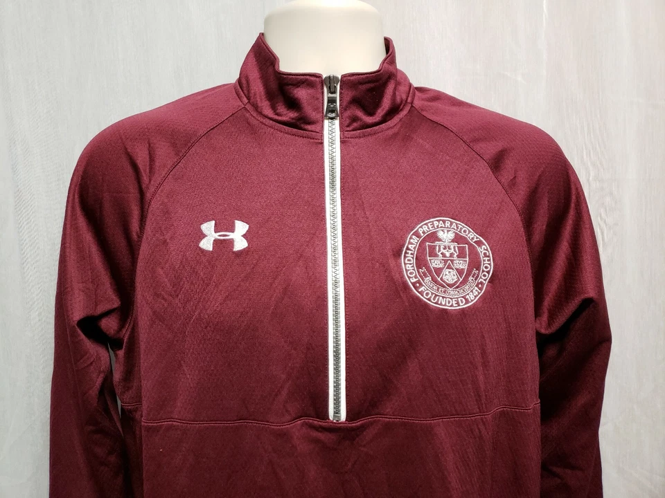 Fordham Preparatory School Founded 1841 Adult Small Burgundy Long Sleeve Jersey - Image 2 of 4