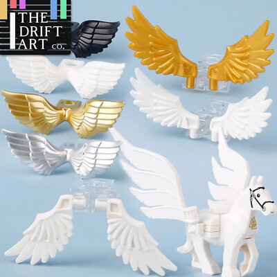 Angel Golden Wings Flying Horse Animals for Lego Building Blocks Brick Sets DIY