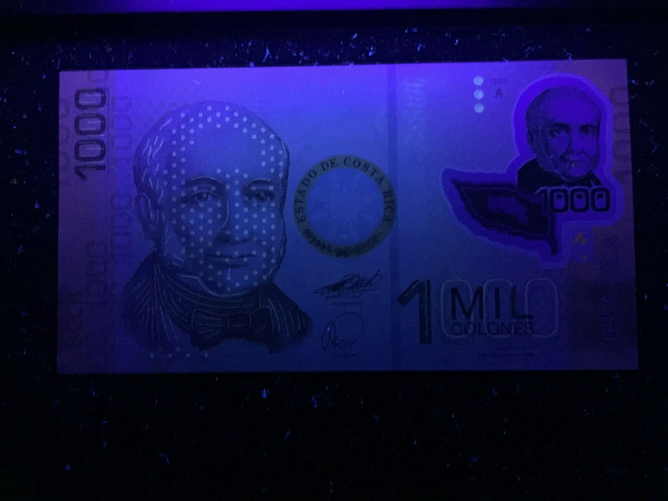 Billete de 1000 Colones POLÍMERO Costa Rica Papel moneda mundial UNC moneda Bill Foto 3 de 3