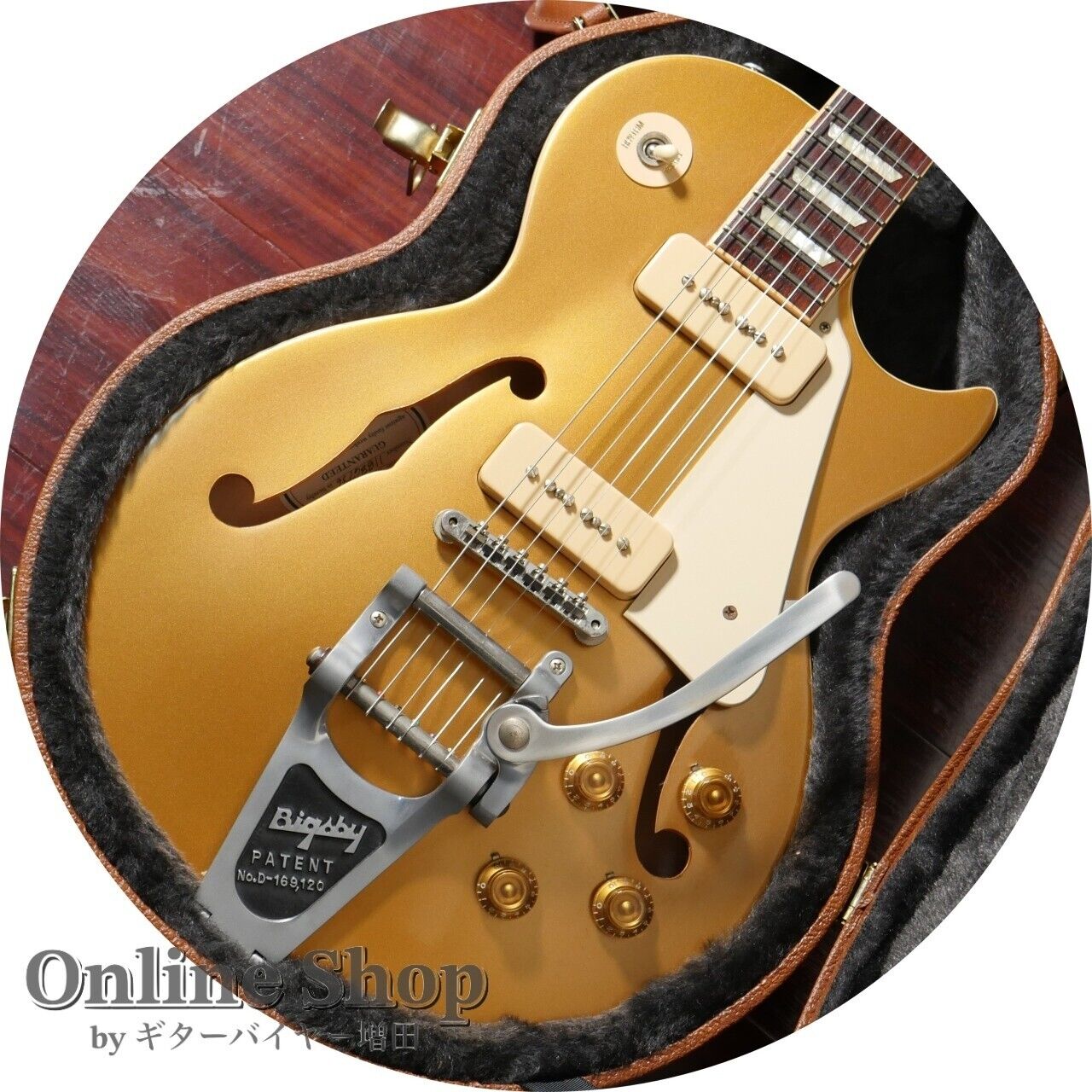 Gibson Memphis 2016 ES-Les Paul P90 w Bigsby Goldtop VOS Electric Guitar bigsby electric gibson goldtop guitar memphis p90 paul vos 